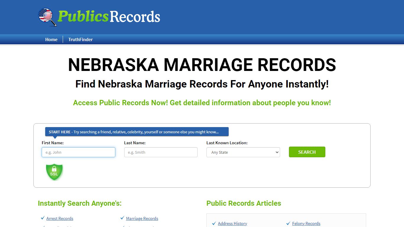 Find Nebraska Marriage Records For Anyone Instantly!