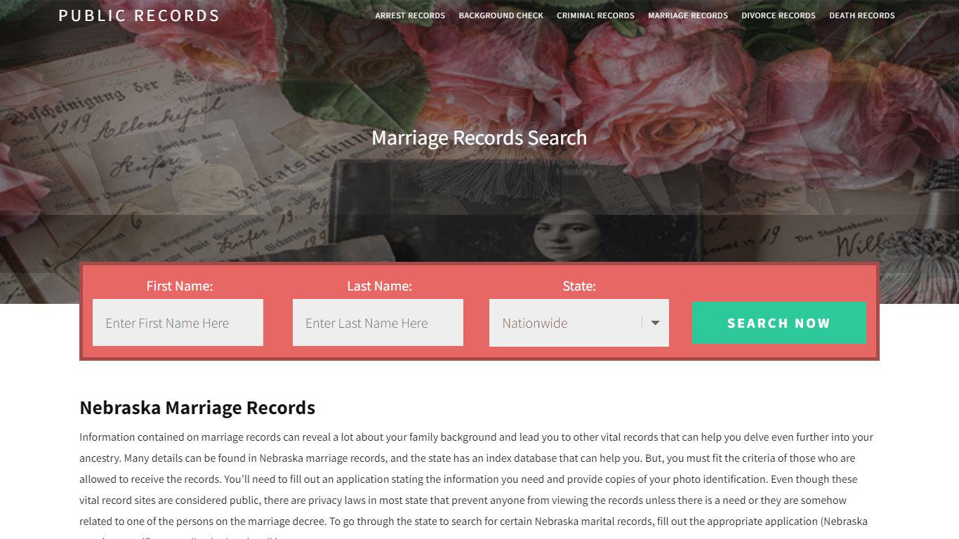 Nebraska Marriage Records | Enter Name and Search. 14Days Free