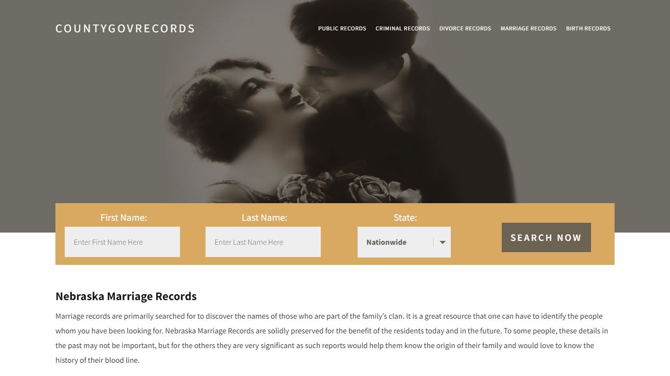 Nebraska Marriage Records | Enter Name and Search|14 Days Free